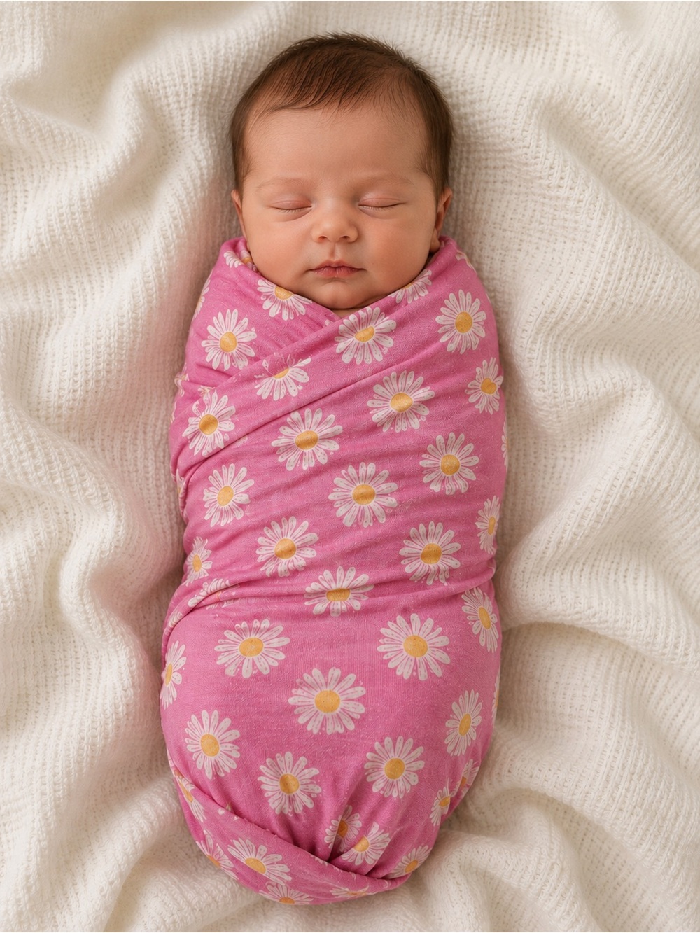 NEW Posh Peanut Swaddle Pink Daisy Blanket - Picture 2 of 5